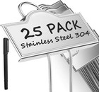 25pack Garden Metal Plant Labels Weatherproof Stainless Steel 304 Garden Markers