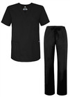 Adar Men s Medical Nursing Doctor Scrub Set Uniform V-neck Shirt   Pants