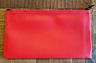 Vintage Red Vinyl Zipper Money Bank Bag - Bank Of Atchison  Atchison  Ks Kansas