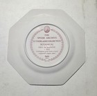 Vtg Spode Archive Sutherland Collection Floral Georgian Red Roses Octagon Plate