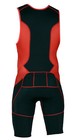 Zimco Elite Men Compression Triathlon Suit Racing Zm787 Red-black xx-large
