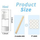 3 Pack Clear 15ml Airless Pump Bottles Lotion Containers