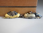 Nbthk Paper Futatokoro Daikoku Fuchi Kashira Hotei Menuki Samurai Sword Fitting