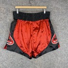 Fairtex Shorts Mens Xl Red Muay Thai Kick Boxing Mma Elastic Waist Training