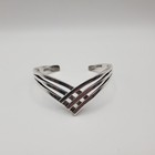 Vintage Taxco Sterling Silver 925 Cuff Bracelet Signed Made In Mexico