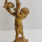 Candlestick Cherub Ornate Vintage Metal Gold Tone French Style 7 5 