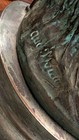 Auguste Moreau Signed French Art Nouveau Sculptural Bronze Lamp