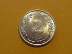 1960 Tunisia 2 Millim Oak Tree Coin  Nice Old Coin Uncirculated  Km281 Oyt