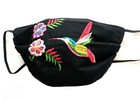 Mexican Embroidered Hummingbird Face Mask Handmade Face Cover Assorted Colors 