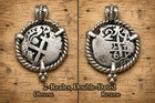 Authentic Spanish-colonial 2-reales Silver Shipwreck Cob Coin In Custom Bezel