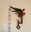 Antique Victorian Brass Sewing Bird     Clamp   Pin Cushion