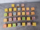 Lot Of 31 Playskool Children s Wooden Alphabet Blocks Letters   Numbers 2013