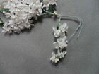 Vintage Millinery White Faux Silk Lilacs Stems -  Japan