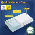 Cooling Memory Foam Travel Pillow  Contoured Support  Medium Firm  Small Size