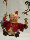 Christmas Snowman Figurine Vintage Snowmen Figure Playing Swinging On Lamp Post