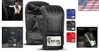Secure Hook   Loop Heavy Bag Gloves For Kickboxing  Mma   Sparring - Medium Size