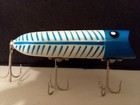 Vintage Heddon Lucky 13 Rare Blue Head Shore Minnow