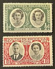 Travelstamps  1947 Southern Rhodesia Stamps Scott  65-66 Royal Visit Mint Mogh