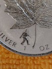 2016 Canada Maple Leaf Bigfoot Privy 1 Troy Oz 9999 Silver Coin In Capsule Rare