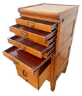 Antique Sectional Multi-drawer Filing Cabinet Vollmer Bros  Quarter Sawn Oak