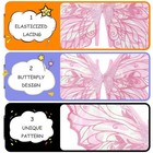 Fairy Costume Set Wings Wand Floral Crown Elf Ears Hair Tinsel Dress Up Kit