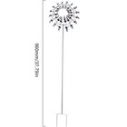 Magical Wind Powered Kinetic Metal Windmill And Sculpture Spinner Garden New