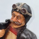 Vintage Large Resin Harley Davidson Style Motorcycle Sculpture W rider 19 x14 