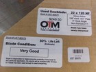 Otm 22  Saw Blade 22x120 Nf 32 Mm Arbor Approx 80  Life Left Ust-b0079 - Used