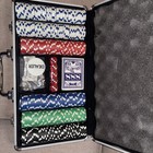 888 Poker Chip Set Aluminum Case Dice Playing Cards Strategy Game