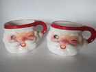 Vintage Holt Howard Winking Santa Mugs Super Nice  1960 Japan Christmas