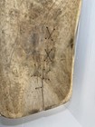 Antique Primitive Carved Wood Dough Bowl With Sinew Repair Rustic Decor