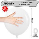 Adoinby 20 Large White Balloons  24 Inch Jumbo Thick Giant 24 Inch 