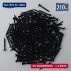 Jegonfri 210pcs  6 X 1-1 4  Coarse Thread Black Drywall Screws  Wood Screws   Hi