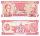 Venezuela 5 Bolivares  1989  P-70b  Unc X 10 Pcs