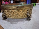 Vintage Gold Casket Jewelry Box