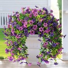 Artificial Hanging Flowers Plants For Outdoor Spring Decoration  2 Pcs Fake 