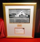 Ansel Adams  cape Cod Barn  Signed Autograph  Frame  Coa Uacc Registered  228