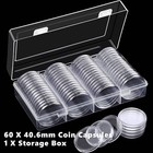 40 6mm Direct Fit Airtight 1oz Silver Eagles Bullion Coin Holders Capsules 60pcs