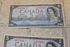 Canada 1954 Banknotes   50 Face Value- Circulated   5    10 Notes 