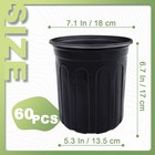 Anyumocz 60 Pcs 1 Gallon Flexible Plant Nursery 60 Pieces 1 Gallon  Black 