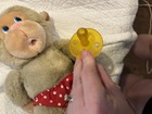 Russ Berrie Monkey Chee Baby 7  Pacifier Vtg Plush Stuffed Red Korea