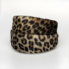 Vtg Leopard Print Pillbox Hat Frederick   Nelson Seattle Fur Union Made 60s Mod