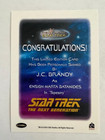 2017 Women Of Star Trek 50th Anniversary J c brandy Autograph Card