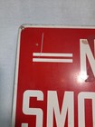 Vintage No Smoking Sign Metal 14   x10    