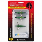 Swhacker  207 100 Grain 2    Cut Broadheads 3 Pack Compound Bow Crossbow- New