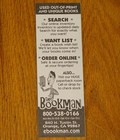 The Bookman Bookshop Book Store Ad Bookmark orange california cowboys