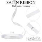 White Satin Ribbon 3 8  25 Yards For Wrapping Wedding Flower Bouquets