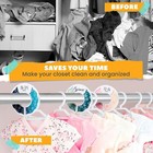 Corrure Baby Closet Size Dividers - Set Of 12 Nursery Closet Hanger Organizer 