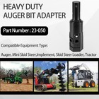Heavy Duty Auger Bit Adapter Conversion 2 Inch Female Hex To 2  Male Round