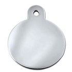 Polished Chrome Custom Engraved  Pet Id Tag Personalized For Cat Or Dog